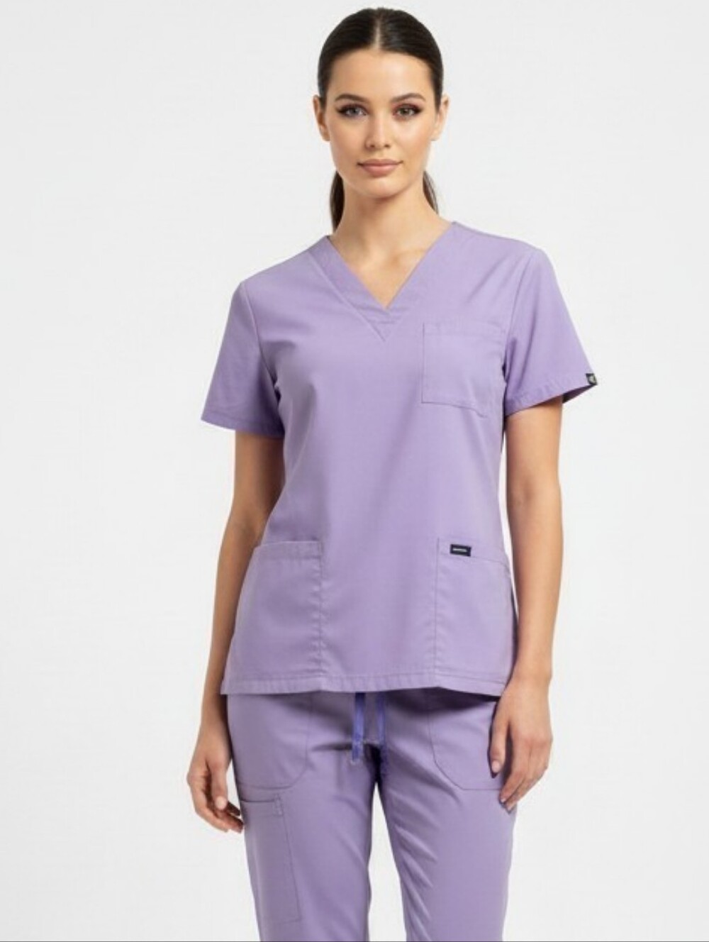 Dagacci Medical Uniform Unisex Lavender Scrub Top, Butter Soft, EUC, M